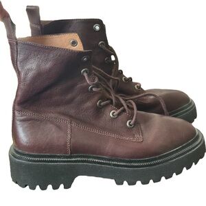 MadeWell The Rayna Lace-Up Boot in Leather NG667